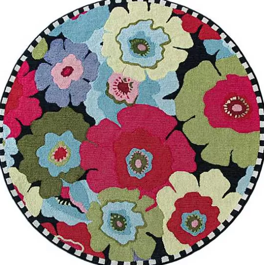 Best MacKenzie-Childs Always Flowers Indoor/Outdoor Rug - 6' Round