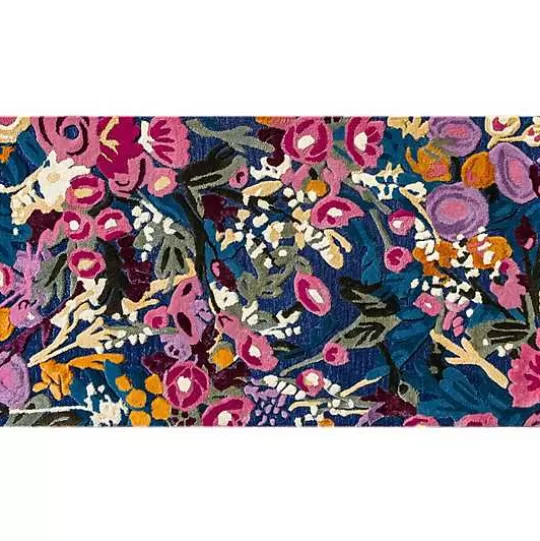 Best MacKenzie-Childs Aurora Floral Royal 3' x 5' Rug