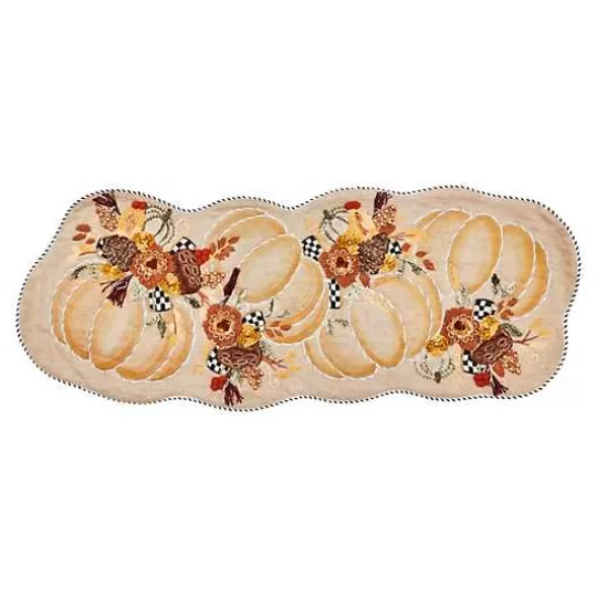 Store MacKenzie-Childs Autumn Frost Pumpkin Embellished Table Runner