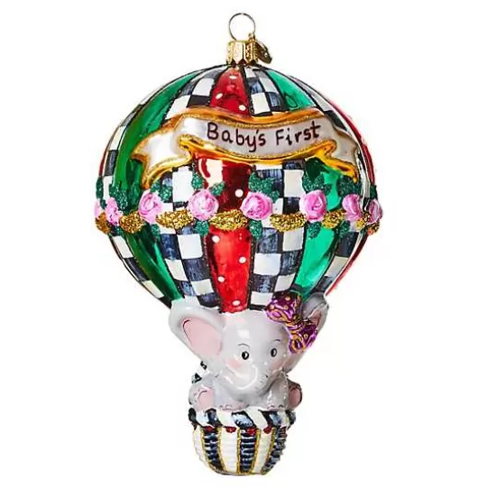 Fashion MacKenzie-Childs Baby's First Balloon Glass Ornament