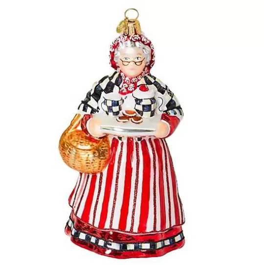 Best Sale MacKenzie-Childs Bake Shop Mrs. Claus Glass Ornament