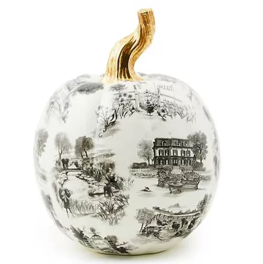 Clearance MacKenzie-Childs Black Toile Small Pumpkin