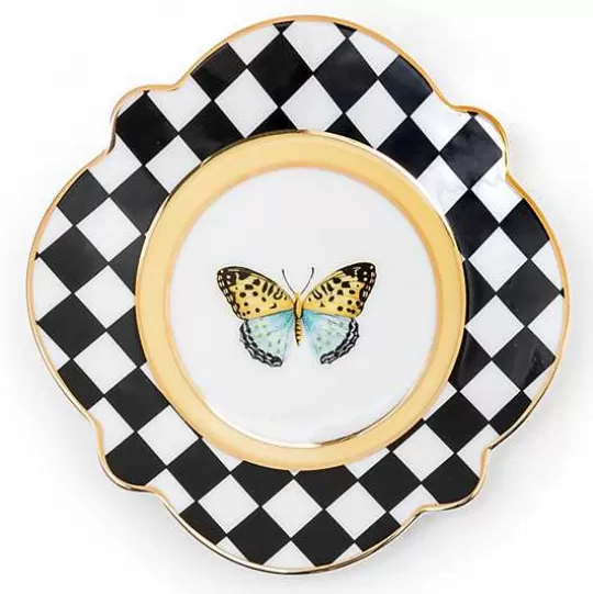 Flash Sale MacKenzie-Childs Butterfly Toile Bread and Butter Plate