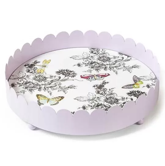 Store MacKenzie-Childs Butterfly Toile Tray