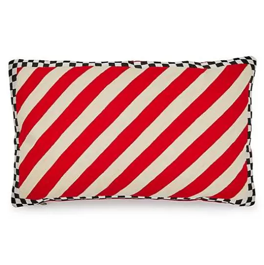 Cheap MacKenzie-Childs Candy Stripe  Checks Lumbar Pillow