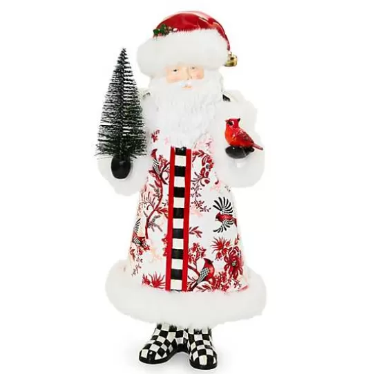 New MacKenzie-Childs Cardinal Toile Santa with Cardinal