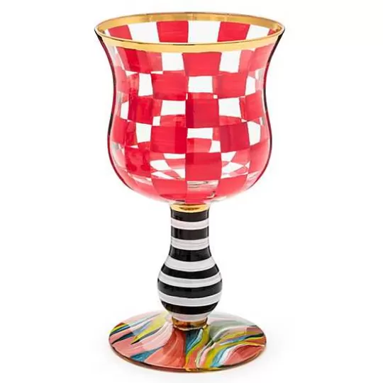 Fashion MacKenzie-Childs Carnival Fuchsia Wine Glass