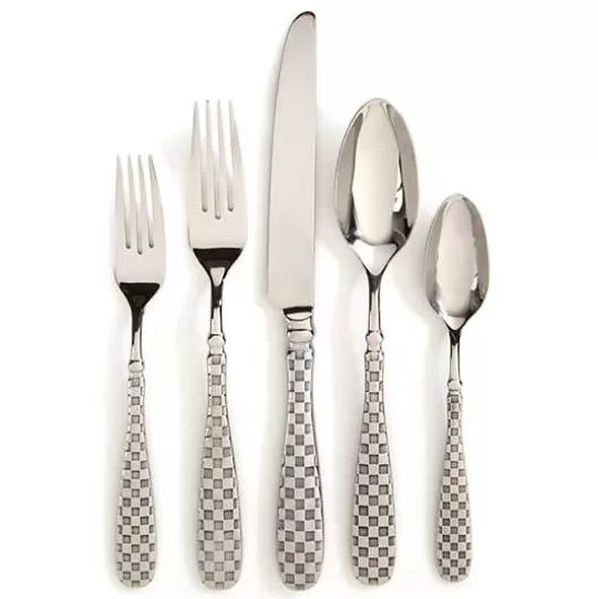 Hot MacKenzie-Childs Check Flatware 5-Piece Place Setting