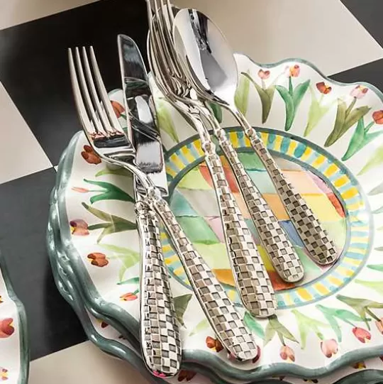 Hot MacKenzie-Childs Check Flatware 5-Piece Place Setting