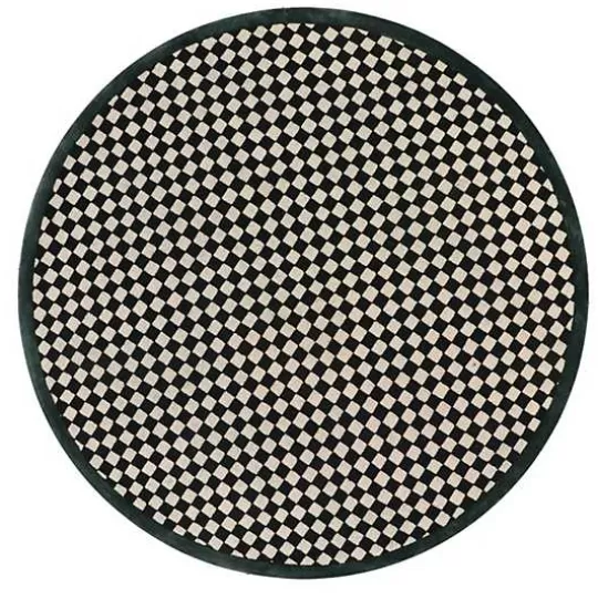 Store MacKenzie-Childs Check It Out Emerald 6' Round Rug