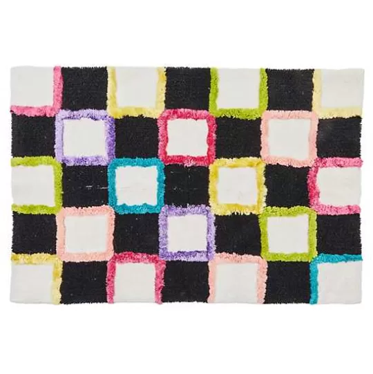 Discount MacKenzie-Childs Check Multi Color Bath Rug