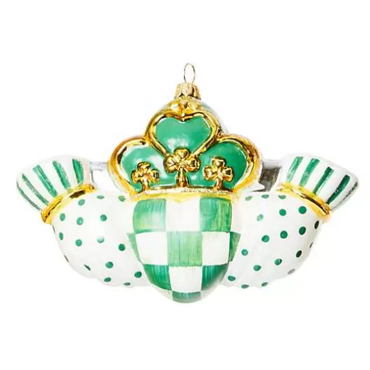 Clearance MacKenzie-Childs Claddagh Glass Ornament