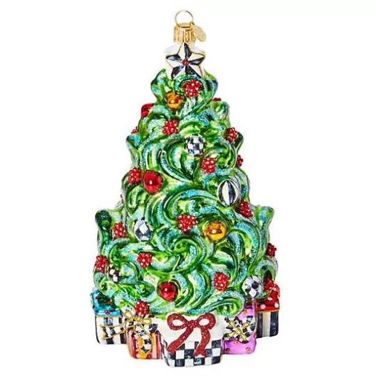 Flash Sale MacKenzie-Childs Classic Courtly Christmas Tree Glass Ornament