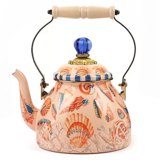 Sale MacKenzie-Childs Coastal Shells 2 Quart Tea Kettle