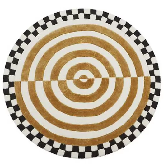 Store MacKenzie-Childs Concentric Circle Wheat 3' Round Rug