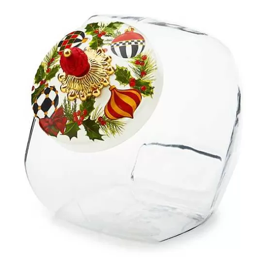 Online MacKenzie-Childs Cookie Jar with Deck the Halls Lid