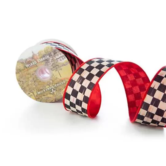 Cheap MacKenzie-Childs Courtly Check 2 Ribbon - Red