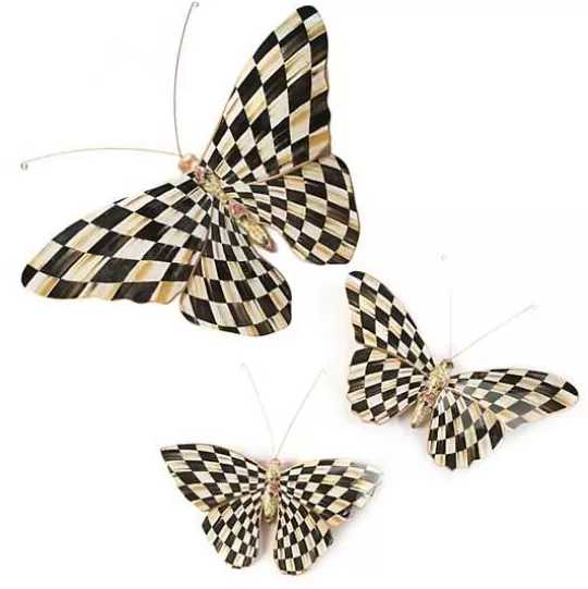 Clearance MacKenzie-Childs Courtly Check Butterfly Set