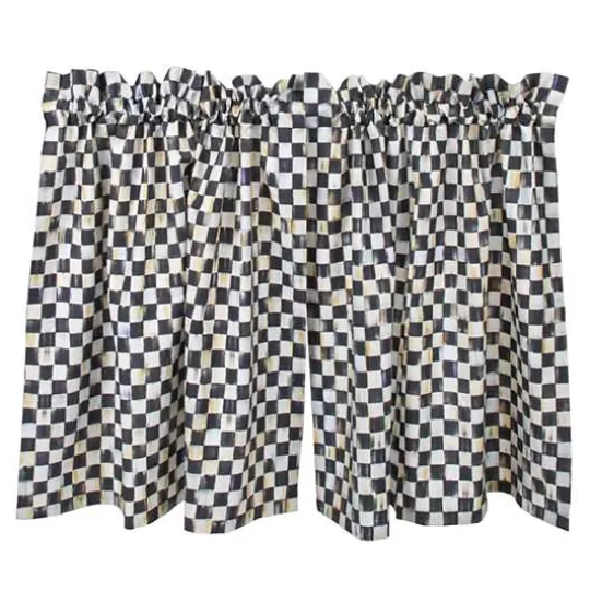 Shop MacKenzie-Childs Courtly Check Cafe Curtains, Set of 2