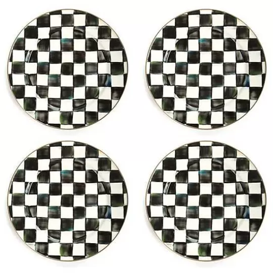 Hot MacKenzie-Childs Courtly Check Chargers, Set of 4