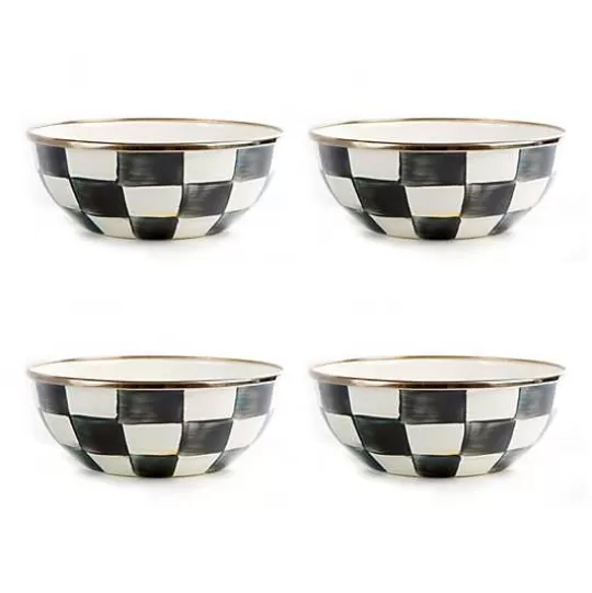 Shop MacKenzie-Childs Courtly Check Everyday Bowls, Set of 4