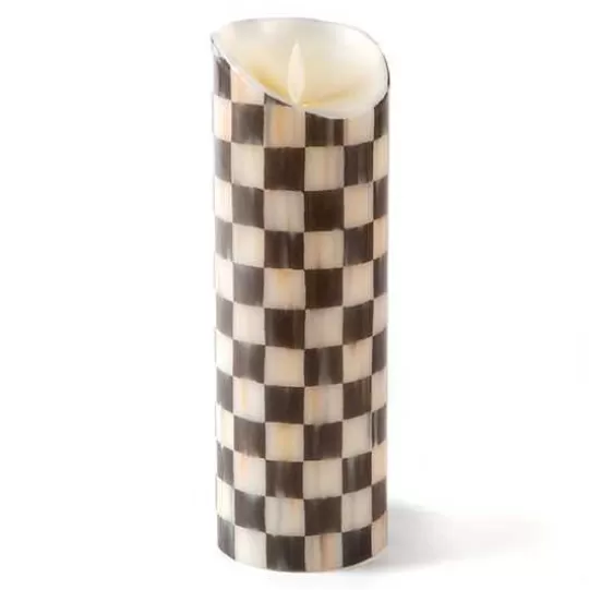 Cheap MacKenzie-Childs Courtly Check Flicker 9 Pillar Candle