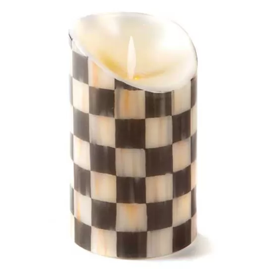 Sale MacKenzie-Childs Courtly Check Flicker 5 Pillar Candle