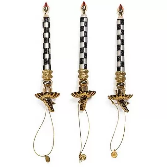 Cheap MacKenzie-Childs Courtly Check Glass Candle Clips, Set of 3