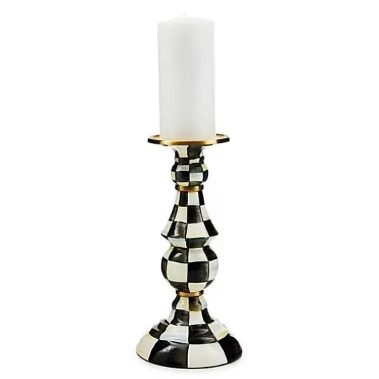 Store MacKenzie-Childs Courtly Check Large Pillar Candlestick