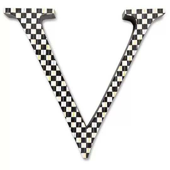 Hot MacKenzie-Childs Courtly Check Letter - V