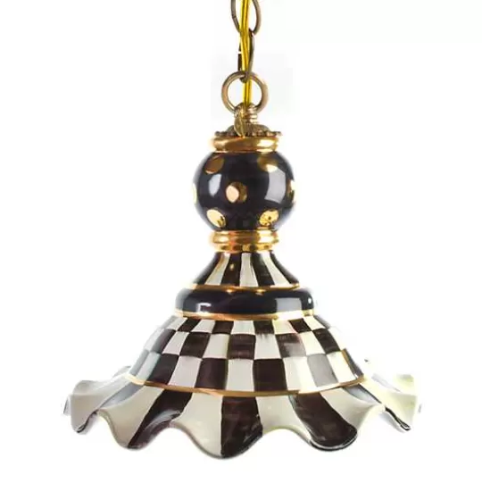 Cheap MacKenzie-Childs Courtly Check Medium Ceramic Pendant Lamp