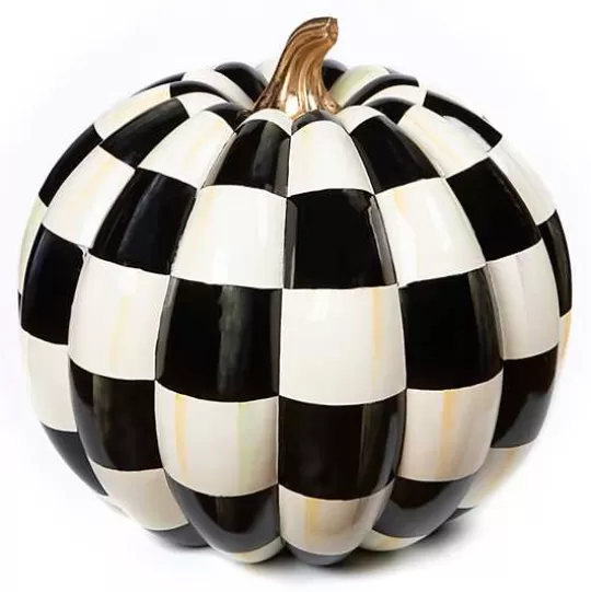 Fashion MacKenzie-Childs Courtly Check Outdoor Pumpkin