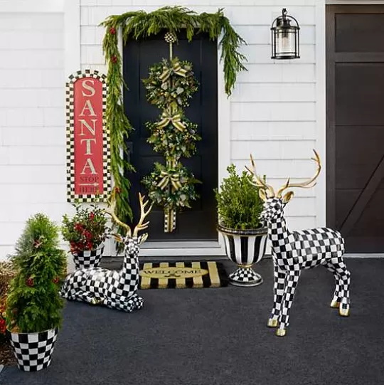 Shop MacKenzie-Childs Courtly Check Outdoor Standing Deer