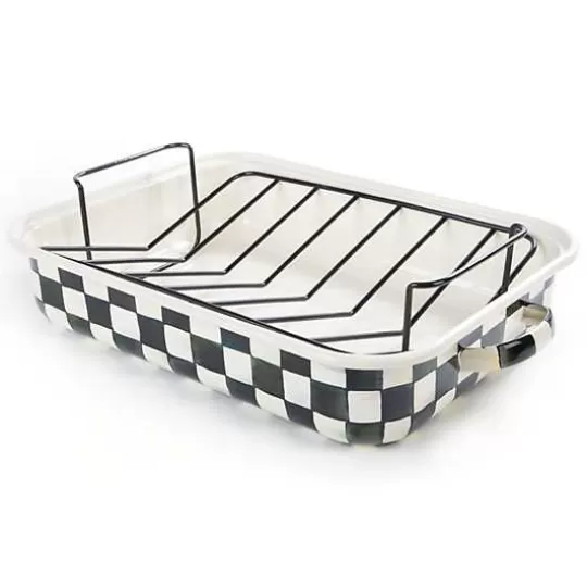 Hot MacKenzie-Childs Courtly Check Roasting Pan with Rack