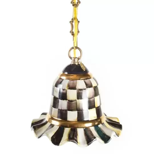 Best MacKenzie-Childs Courtly Check Small Ceramic Pendant Lamp