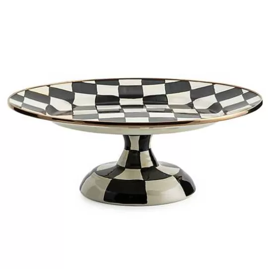 Cheap MacKenzie-Childs Courtly Check Small Pedestal Platter