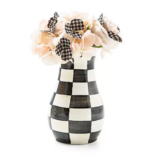 Hot MacKenzie-Childs Courtly Check Tall Vase  Bouquet Set