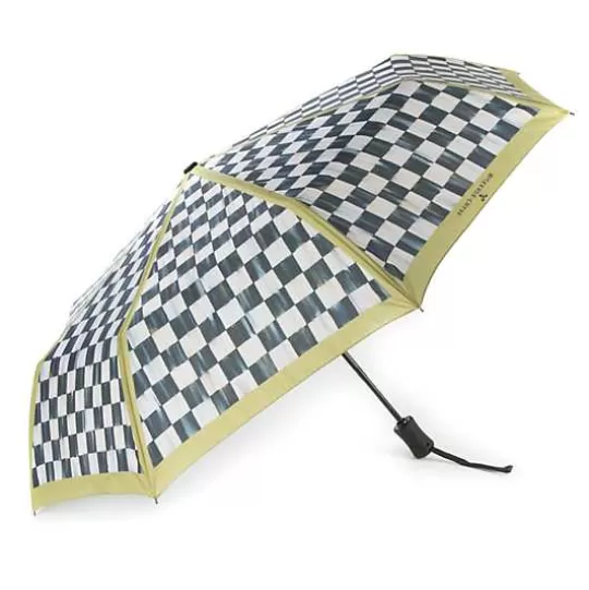 Sale MacKenzie-Childs Courtly Check Travel Umbrella