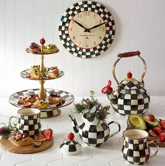 Store MacKenzie-Childs Courtly Check Wall Clock