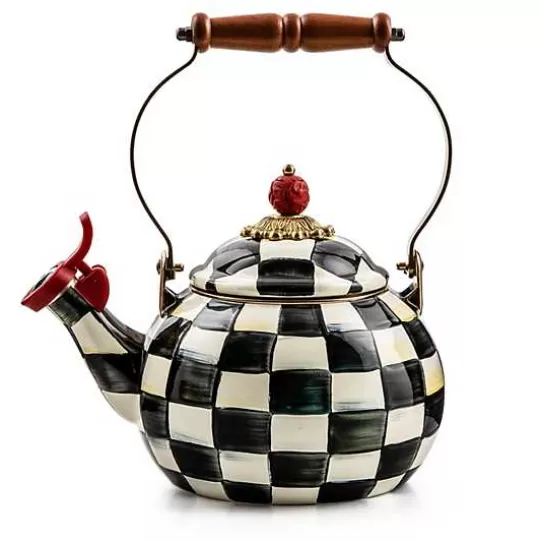 Store MacKenzie-Childs Courtly Check Whistling Tea Kettle