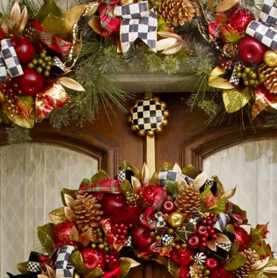 Fashion MacKenzie-Childs Courtly Check Wreath Hanger