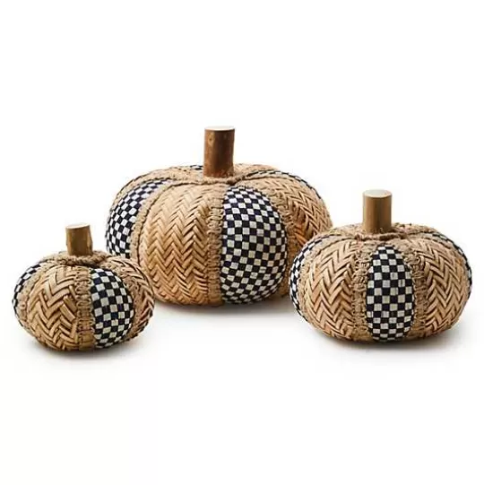 Cheap MacKenzie-Childs Courtly Rattan Pumpkins, Set of 3