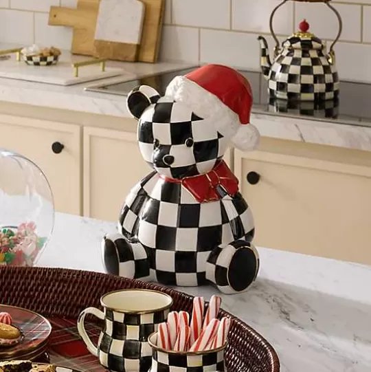 Sale MacKenzie-Childs Courtly Santa Bear Cookie Jar