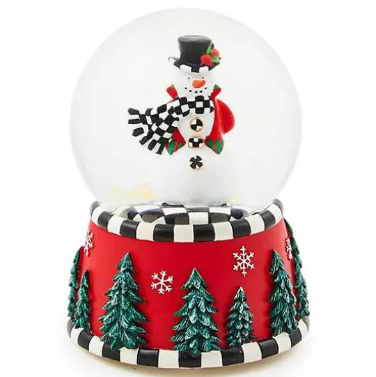 New MacKenzie-Childs Courtly Snowman Snow Globe