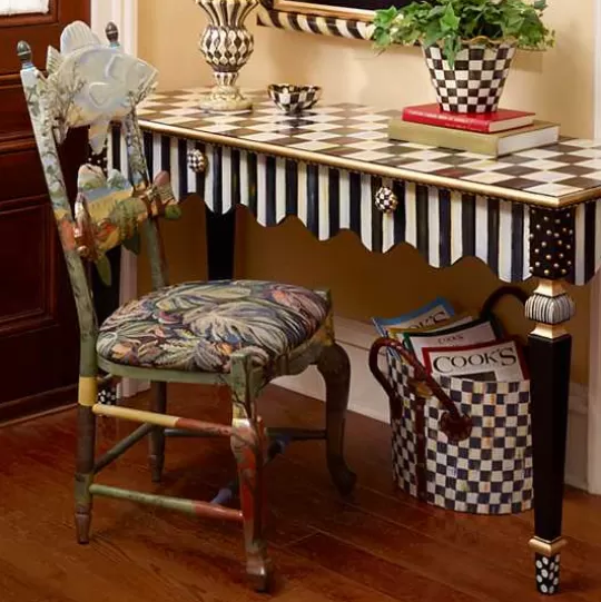 Clearance MacKenzie-Childs Courtly Stripe Console Table