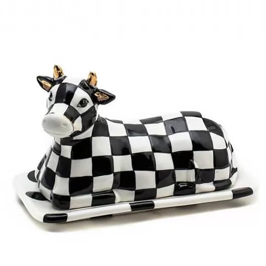 Cheap MacKenzie-Childs Cow Creamery Butter Dish