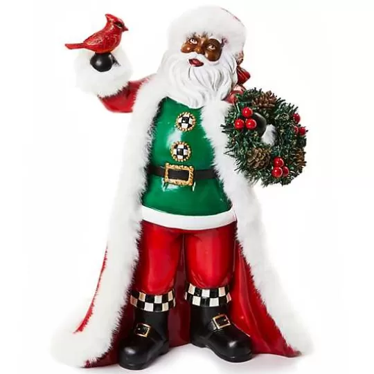 Flash Sale MacKenzie-Childs Cozy Christmas Black Santa with Cardinal