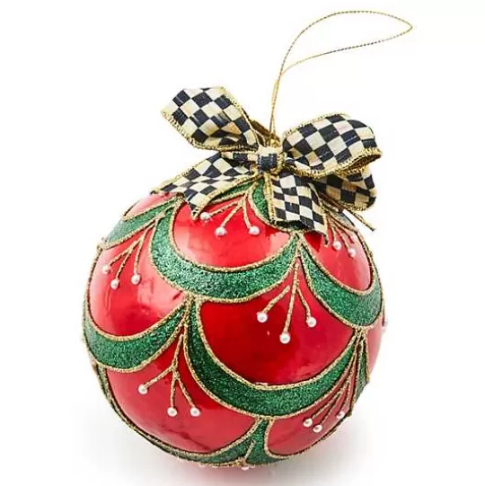 Store MacKenzie-Childs Cozy Christmas Capiz Jumbo Ball Ornament