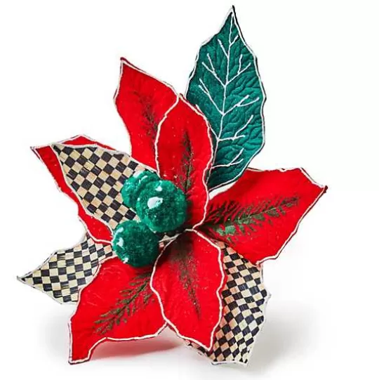 New MacKenzie-Childs Cozy Christmas Poinsettia Clip