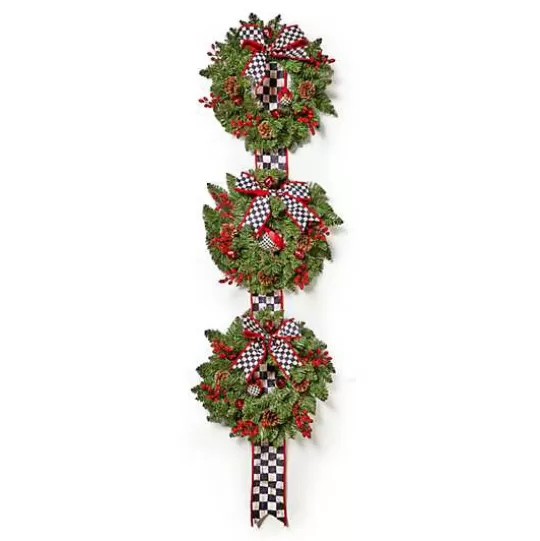 New MacKenzie-Childs Cozy Christmas Triple Door Wreath